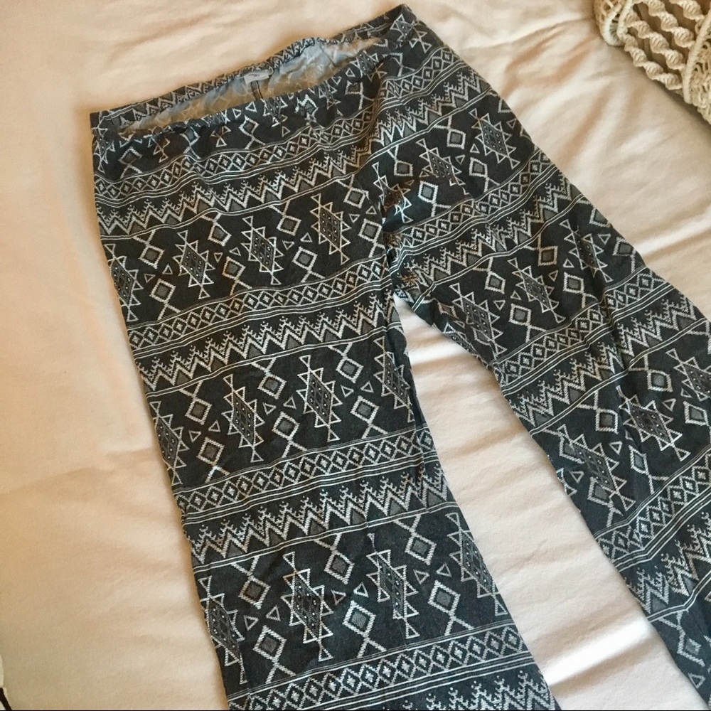 Flared Patterned Pants
